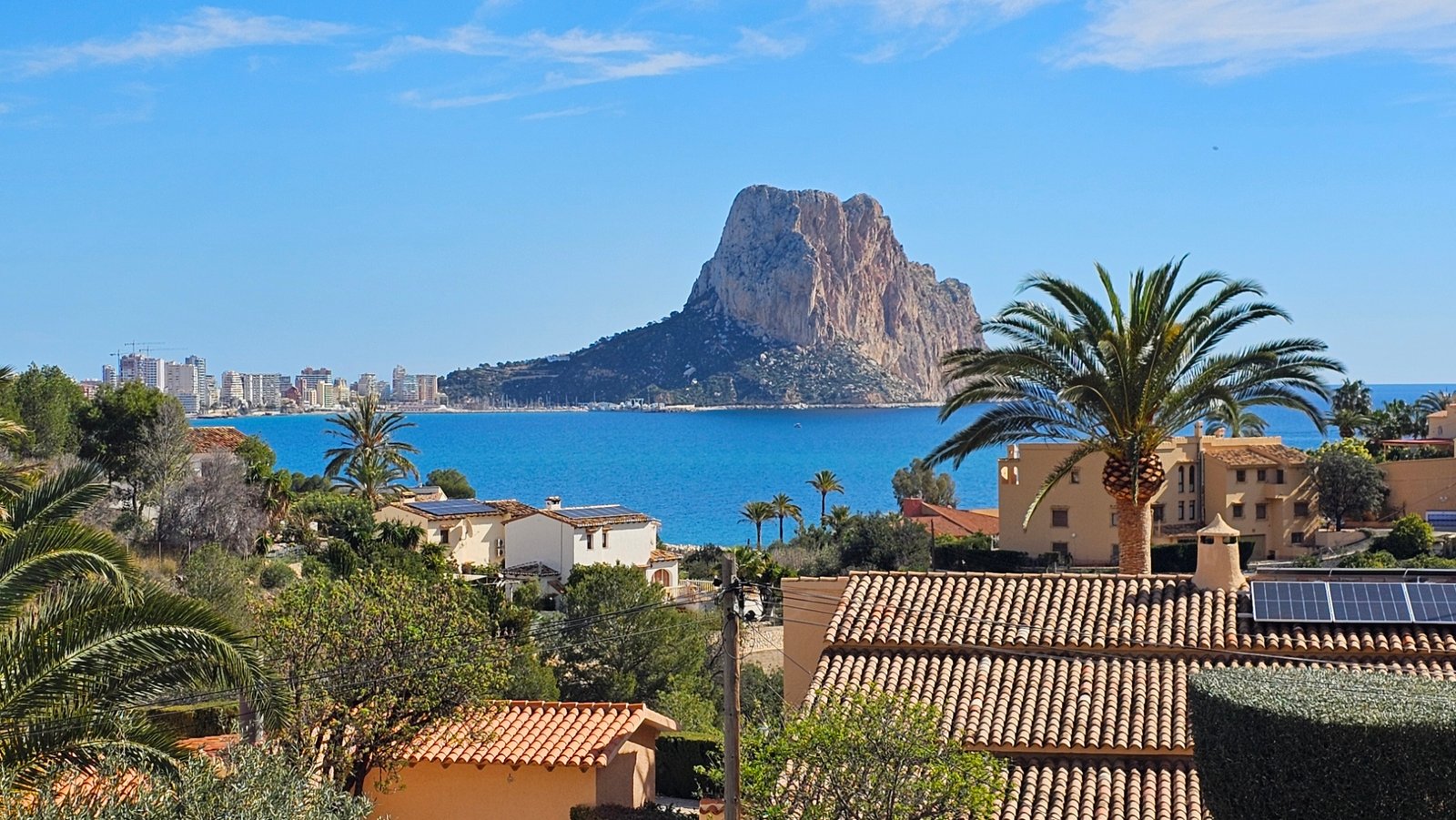 Vue de Calpe et du Peñón de Ifach